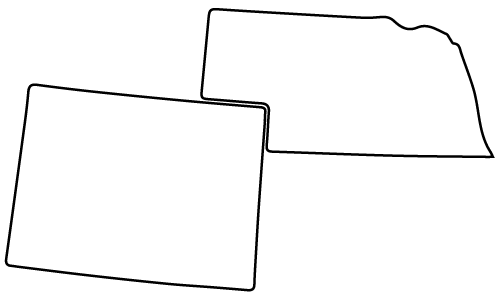 outlines of Nebraska and Colorado