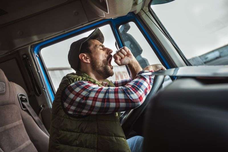 Tired truck driver