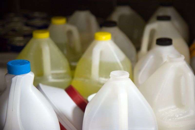 Bottles of chemicals