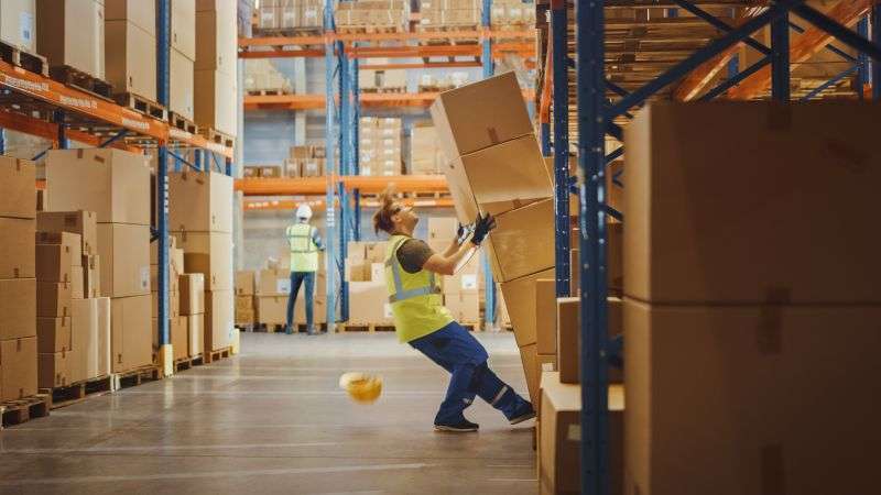 Warehouse worker accident